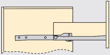 Rullaliukuohjaimet 4389325, osittainen jatke, harmaa metalli, RAL 9022, maalattu, 800 mm, EMUCA:n toimesta. Sovellus