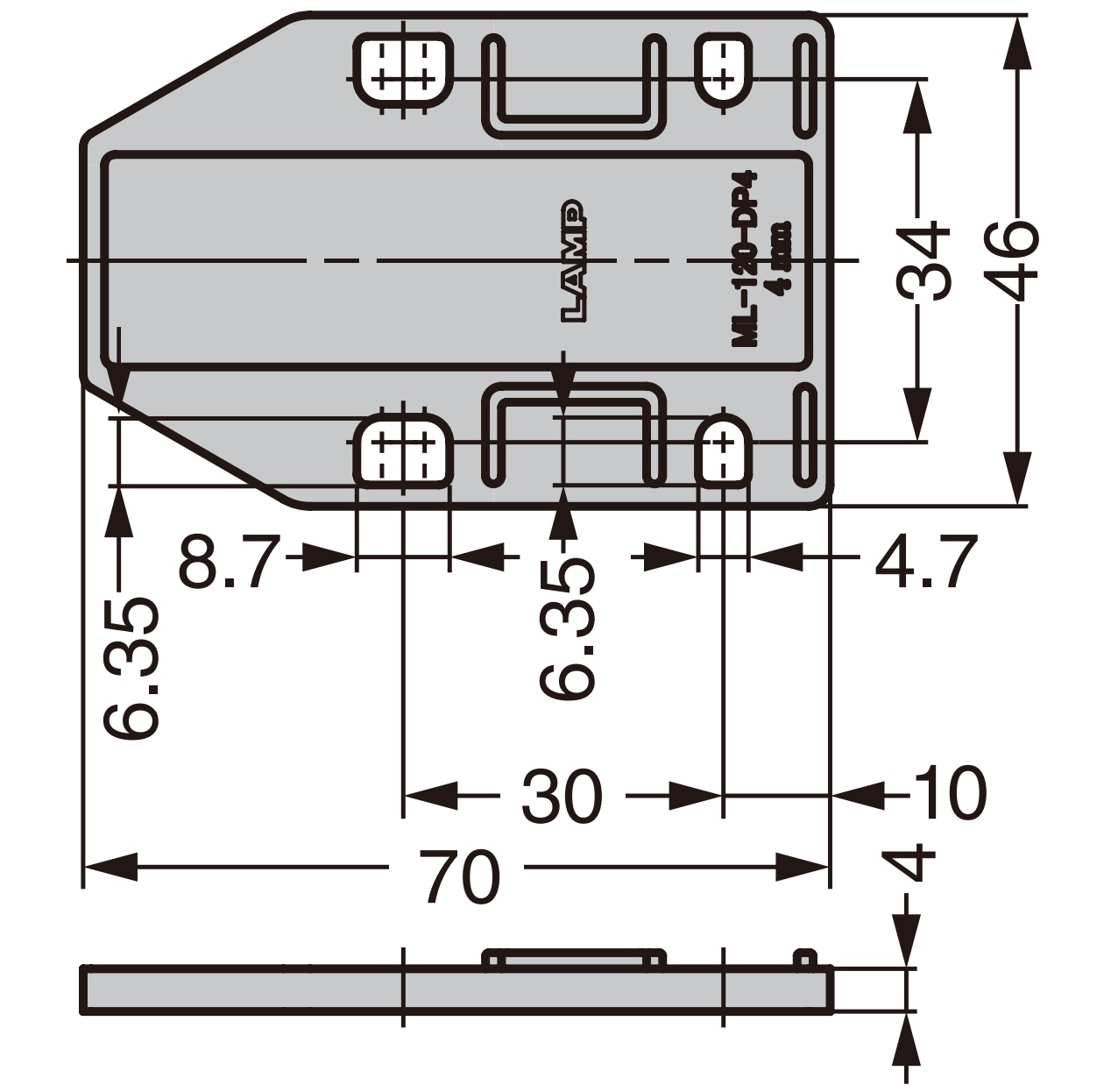 4 kpl välilevyä, polyasetaalia, pinta: valkoinen, 70 mm (2-3/4"), ML-120-DP4-WT. Kompensointilevy magneettisille napsautussalpoille ML-120BR, ML-120W ja ML-120BL Sugatsune, Sugatsune / LAMP® (Japani) - Image 2