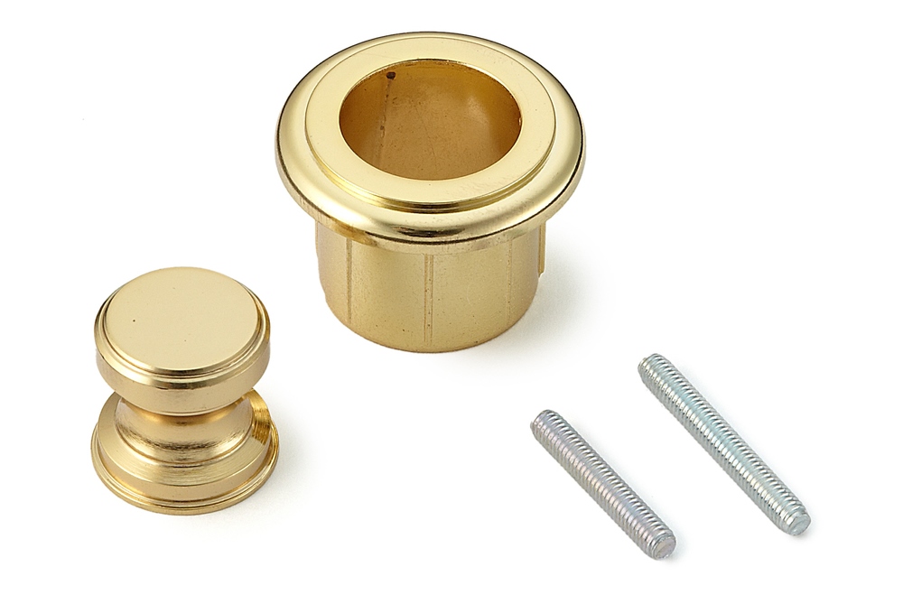 Laadukas nepparikiinnitys kahvatoiminnolla, messinkiä, pinta: kullanvärinen, kiiltävä kiillotettu, versio: pyöreä, TLP-G ja TLP-LBM(W). Kiinteä napsautuskiinnitys asuntovaunuun, jahtiin ja paljon muuta, Sugatsune / LAMP® (Japani) - Image 5