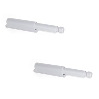 2 kpl tyylikäs nepparisalpa, pinta: harmaa, 62 mm (2-7/16"), versio: ei-magneettinen, 2033821. Tukeva push-to-open-suljin huonekalujen oviin, kaapin oviin, luukkuihin ja moneen muuhun, EMUCA