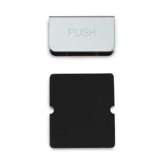 Vastalevy lasin paksuudelle 5 mm (13/64"), terästä, pinta: kromattu, 40 mm (1-37/64"), K-130CR. Vastine lasikaapin ovelle, magneettiselle kärpässieppolle ja paljon muuta, kirjoittanut Sugatsune / LAMP® (Japani)