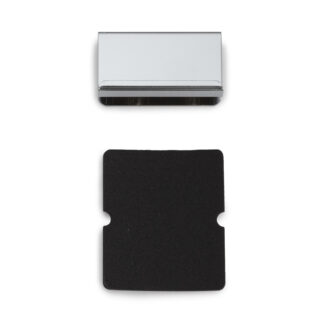 Vastalevy lasin paksuudelle 6 mm (15/64"), kahvatoiminnolla, pinta: kromattu, 40 mm (1-37/64"), K-150CR ja K-130-P6. Vastine lasikaapin ovelle, magneettiselle kärpässieppolle ja paljon muuta, kirjoittanut Sugatsune / LAMP® (Japani)