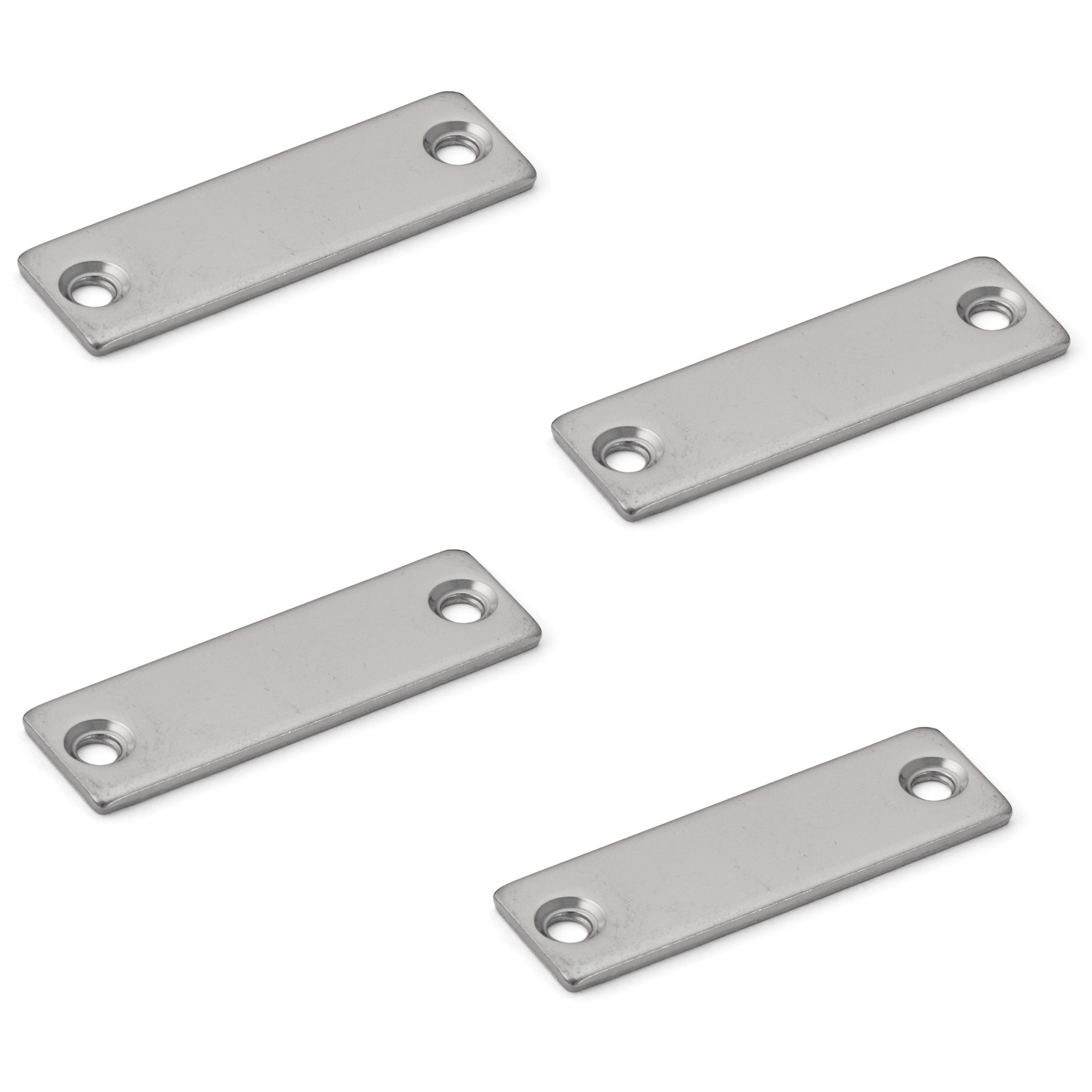 4kpl korroosionkestävä magneettinen vastalevy, joka on päällystetty ruostumattomalla teräksellä SUS304 (V2A), MC-JM49. Ruostumaton magneettinen vastine magneettisalvoille, magneettilukolle, kaapin ovelle ja paljon muuta, kirjoittanut Sugatsune / LAMP® (Japani)