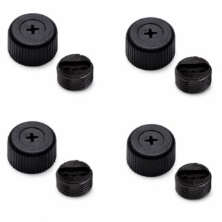 4 Stück robuster Möbelversteller, B572-25-BL, Durchmesser: ⌀25 mm, von Kojima, Tragkraft: 600 kg (1323 lbs), schwarz, Ausführung: mit Kreuzschlitzaufnahme für Schraubendreher. Produktbild