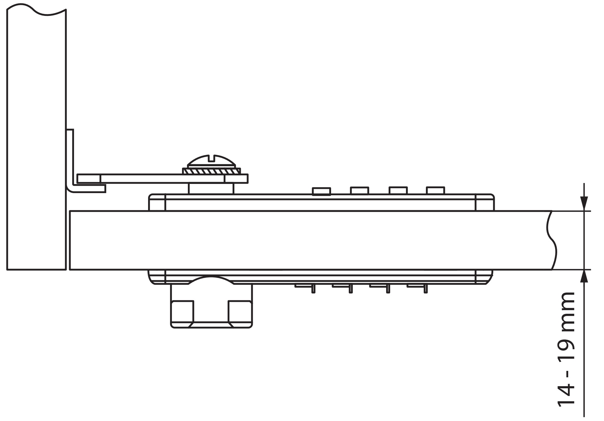 Asennuslevy, 77 mm (3,1") 14.08.245. Muovista valmistettu asennuslevy, musta matta, huonekalujen yhdistelmälukkoon, SISO Tanska - Image 2