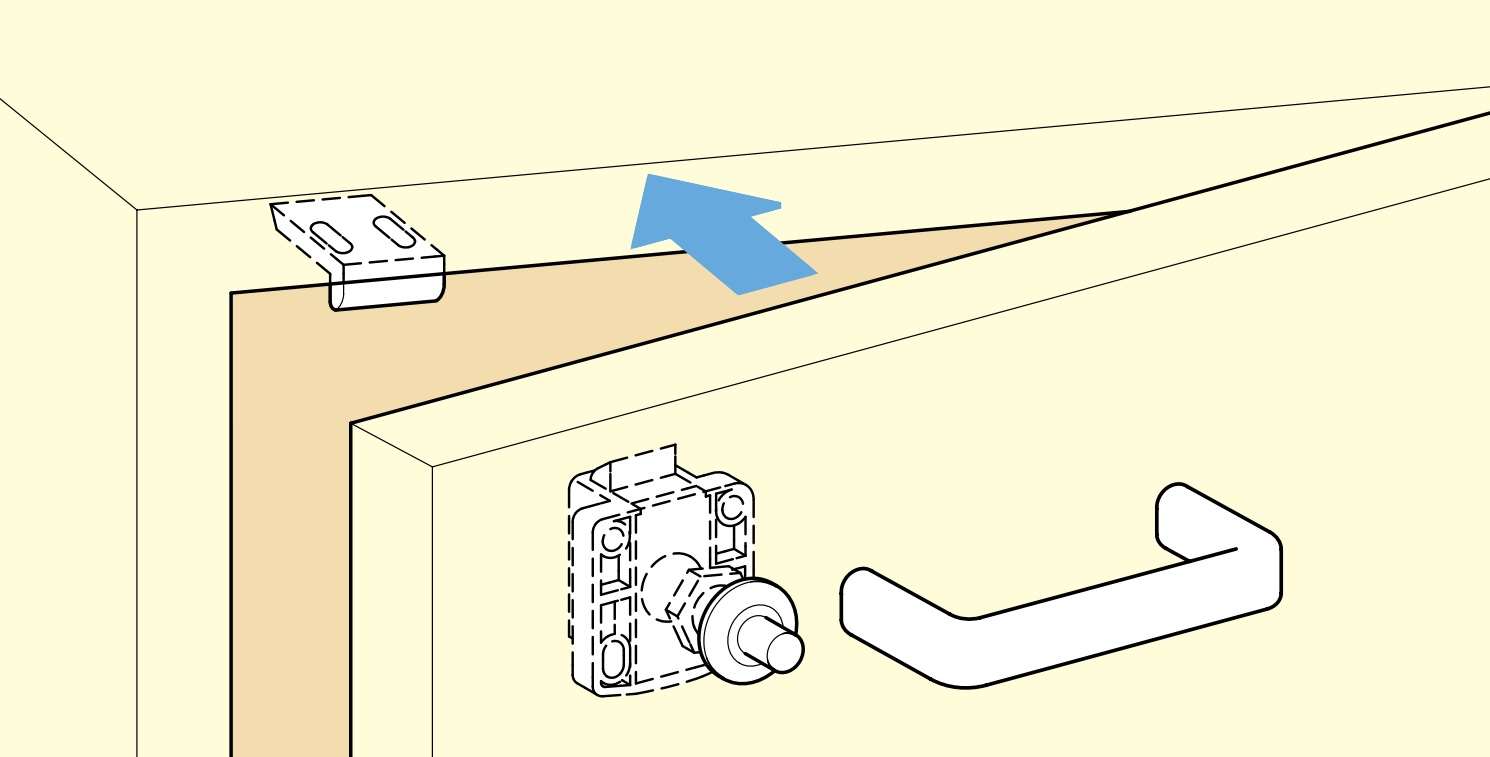 Painonappisuljin paksuille huonekaluoville 22-25 mm, pinta: ruskea, SL-B251-BR. Push-Latch matkailuautojen muuntamiseen, huviveneen sisustukseen, asuntovaunun huonekaluihin ja paljon muuta, kirjoittanut Sugatsune / LAMP® (Japani) - Image 6