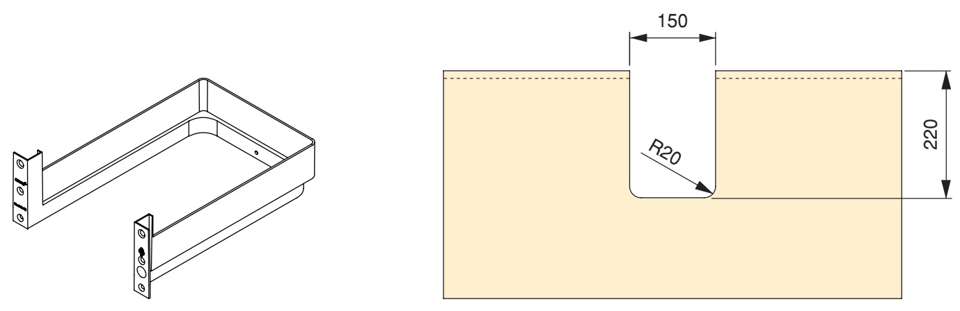 Laadukas sifoniaukko, muovia, pinta: harmaa, 3011921. Suorakaiteen muotoinen sifonisuoja allaskaappiin, keittiön kaappiin, kylpyhuoneen kaappiin, sifoniin, viemäriin ja moneen muuhun, EMUCA - Image 3
