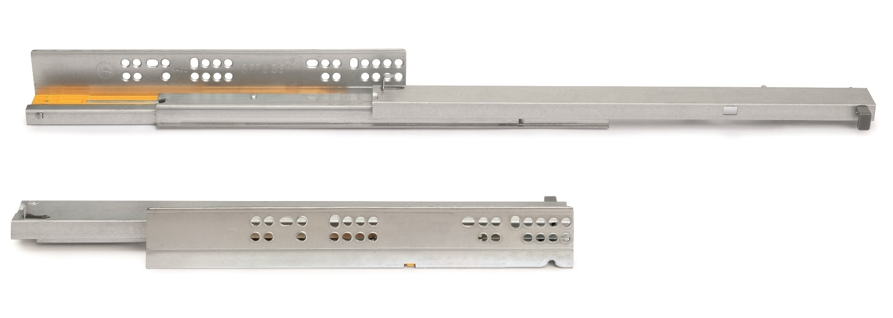 Lattian alla olevat kiskot, kantavuus: 30 kg (67 lbs), 350 mm (13-25/32"), versio: täyslaajennus pehmeällä sulkeutumisella, 3124205. Laadukkaat lattian alla olevat vetolaatikot puisiin laatikoihin, puisiin laatikoihin, puuhyllyihin ja moneen muuhun, EMUCAlta - Image 6