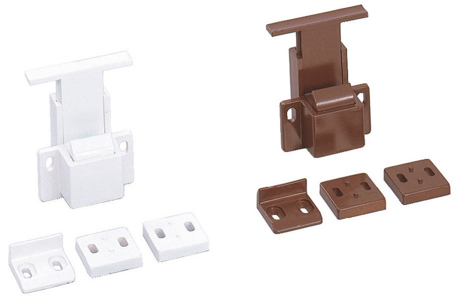 Piilotettu nepparikahva, pinta: valkoinen, AK-60WT ja AK-C60WT. Käytännöllinen turvapultin kahva huviveneiden sisustukseen, matkailuautojen konvertointiin, asuntovaunujen huonekaluihin, matkailuautoihin ja paljon muuta, Sugatsune / LAMP® (Japani) - Image 2